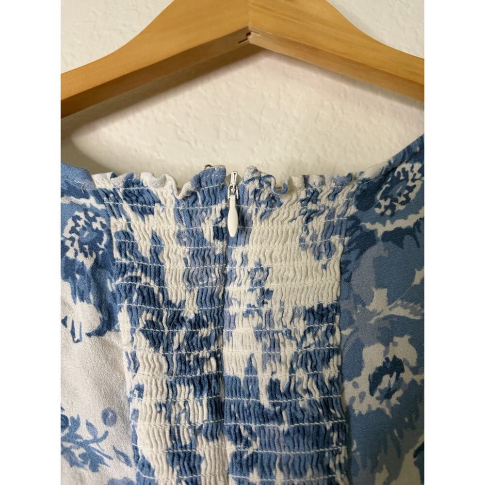 Reformation Brittney Dress in Olympia Floral Blue White Size 8 Feminine - Picture 5 of 6